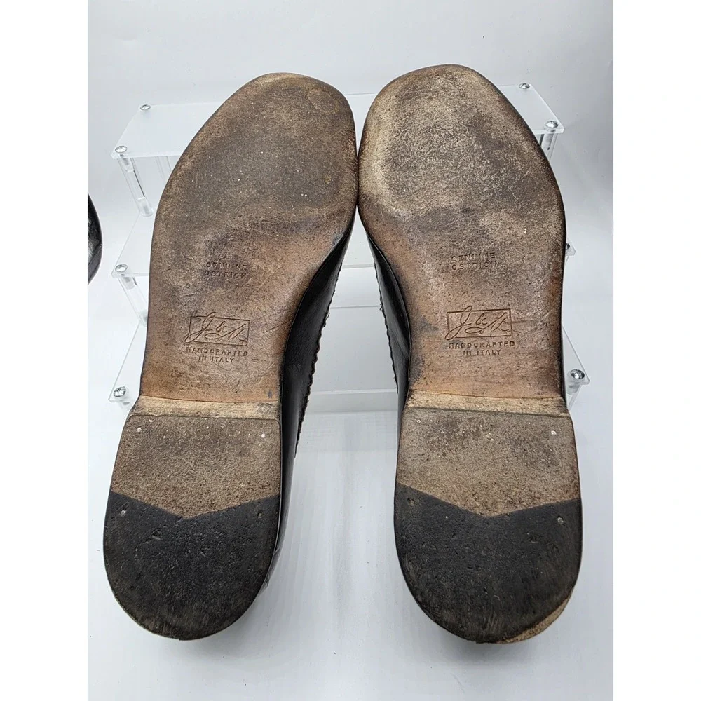 Johnston & Murphy Italian Woven Tassel Loafers 11 M Handcrafted PS Italy Cognac
